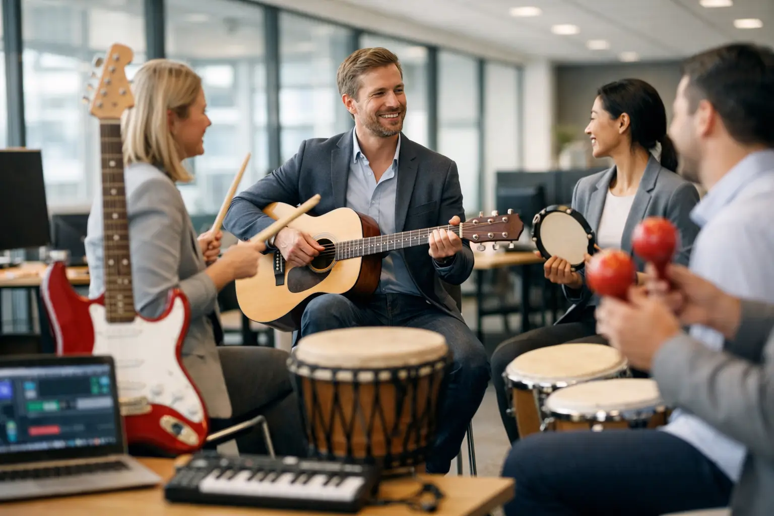 Firmen-Event mit Musik-Workshop planen
